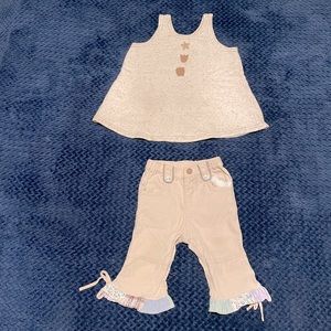 CLOSING SALE! Organic Cotton Baby set dress and pant